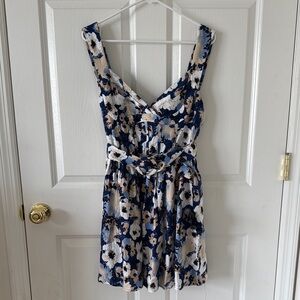 Floral Blue and White Women's Dress